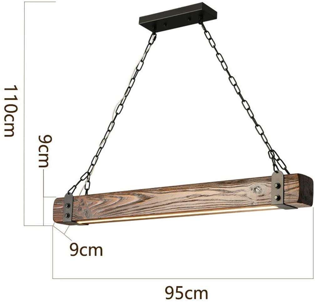 Houten Vintage LED Hanglamp Met Afstandsbediening