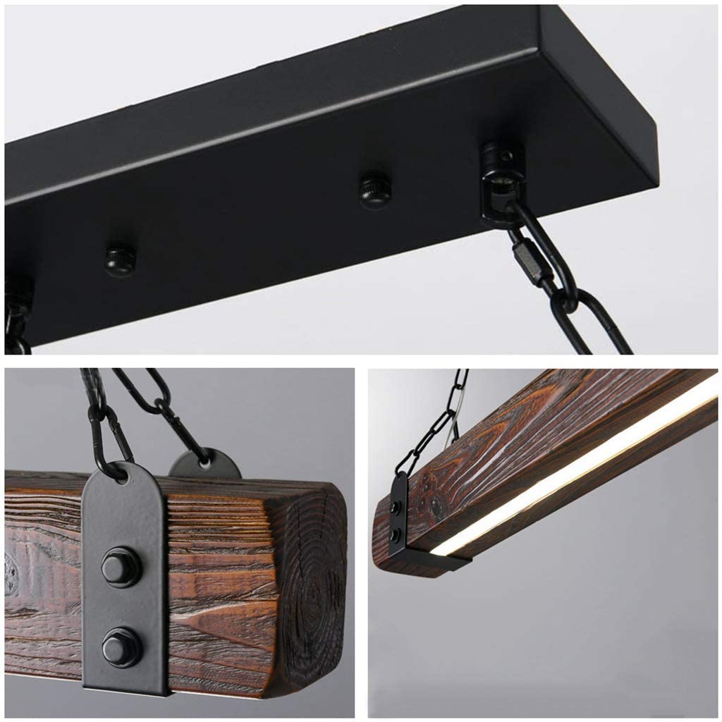 Houten Vintage LED Hanglamp Met Afstandsbediening