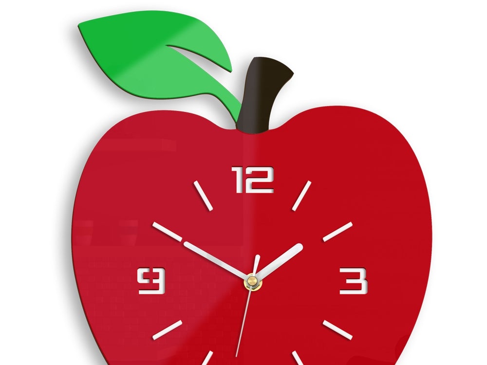 Decorative Rode Apple Wandklok